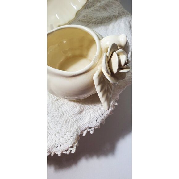 "Mud Pie" Brand Creamer and Sugar Set with a Small Tray ~Vintage~ 1988 - Picture 11 of 14